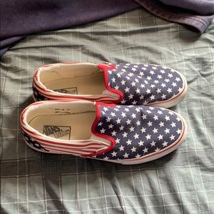 Vans Red white and blue